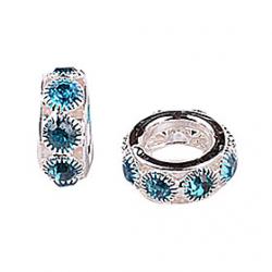 Low Price on Blue Rhinestone DIY Beads for Bracelet  Necklace