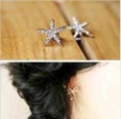 Low Price on Minimal mix styles $5 Free Shipping New Promotion Rhinestone Star Stud Earring For Women C1R13C