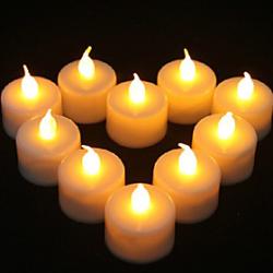 Low Price on 1PCS LED Yellow Candle Shaped Light Party Supply Wedding Decoration(4.5x3.9x3.9cm)