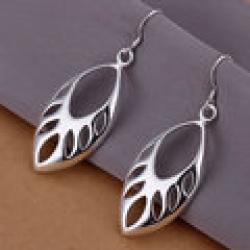 Low Price on E231 Wholesale 925 silver earrings, 925 silver fashion jewelry, hollow beads earrings ytok